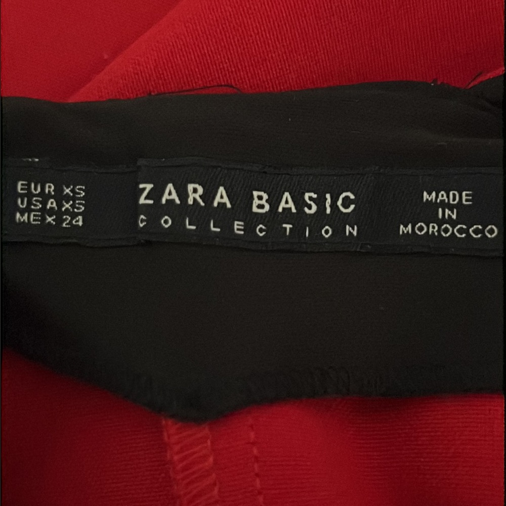 Zara Basic Collection Cross-Back Red Cocktail Dre… - image 8